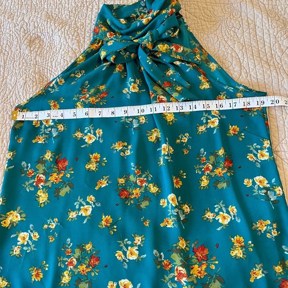 NY&C TALL BOW-NECK HALTERNECK BLOUSE, SIZE M - Picture 5 of 14